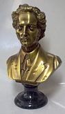 Composer Busts - Brass Tone Bronze Chopin Large