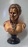 Composer Busts - Copper Bronze Tone Bach, Mozart, Beethoven or Chopin, Large