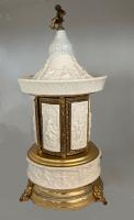 White Capodimonte Mosque with Gold trim and Pagoda style top
