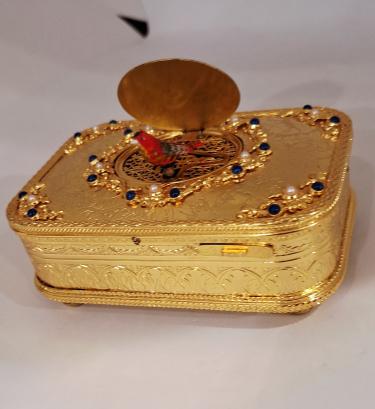 lid open to see bird