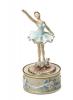 Enamel Ballerina Dances amid tiny flowers in Blue or Pink  1