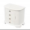 White Four Drawer Musical Jewelry Chest - Kaitlin -  by Mele 