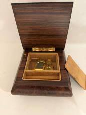 Italian Inlay Music Box with Lilies and Pink Ribbon 2