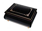 Small Black Music Box with simple Arabesque design