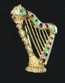 Brooch Harp with Precious Stones