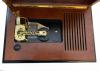 Interior view of treasure chest music box 5 inch disc player