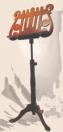 Flat Carved Wooden Music Stand