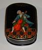 Russian Enamel Box with Cellist -  Artist Signed