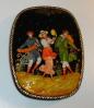 Russian Enamel Box with Three Musicians - Artist Signed