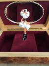 Twirling Ballerina View in Floral Inlay Music Box