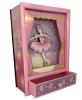 Animated Ballerina Musical Shadow Box with opened drawer 