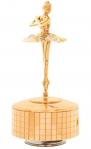 24k gold plated ballerina musical figurine en Point
