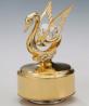 24K Gold Plated Swan with Austrian Crystals Music Box Figurine