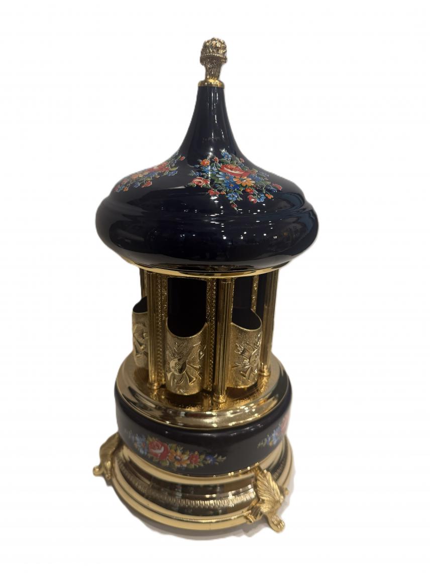Cobalt Blue Carousel Mosque with Lyre 2