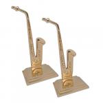 Brass Saxophone Bookends 