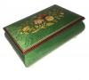 inlaid flowers on Green musical Box