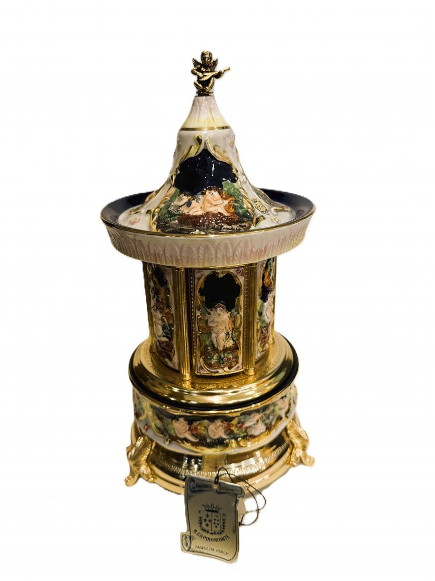 Capodimonte Carousel Mosque Cobalt Blue Background