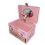 Koji Murai Jewelry Box with Drawer and Twirling Clown in Pink