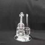 Crystal Violin on Stand figurine 