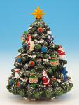 Glittering Deocorated Christmas Tree by Music Box Kingdom