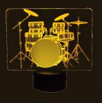 Acrylic Drum Set LED Lamp