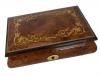 Burled Elm Cabinet with baroque pattern, lock and key