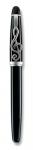 Writing Pen - High Gloss Ebony Ball Point Pen with Pewter G Glef Clip