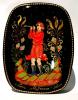 Russian Enamel Box with Clarinet Player