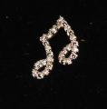 14K Pendant with Diamond Eighth Notes