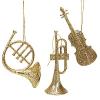 Ornaments Glitter Musical Trio in Gold or Red