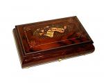 Instrumental and Floral Inlay Music Box