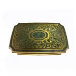 Green Burled Elm with Brass Inlay Musical Box 