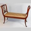 Lyre Bench with Gold Stripe