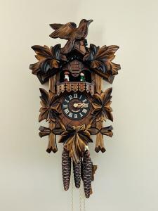 Carved Cuckoo Clock Musical with Dancers