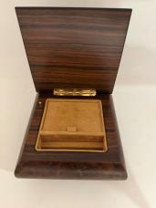 Italian Inlay Music Box with Lilies and Pink Ribbon 1