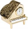 Miniature Piano Clock in Gold