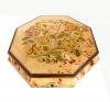 Italian Floral Inlay on Octagon Pioppo Music Box