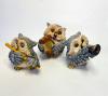 Wise old Owl Musician Figurines