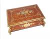 Reuge Pewter and Brass Floral Inlay Musical Box 1.36