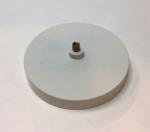 3" revolving opaque white plastic platform key