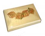 Reuge music box for Baby with inlaid building blocks design