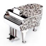 Reuse Miniature Piano Music Box in Solid Silver  