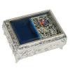 Silver Ormalue Musical Box with Butterfly