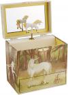 Unicorn Musical Jewelry box with Open Lid