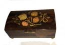 Vintage Floral Inlay on Italian walnut music box