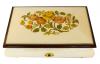 Creamy white Music Box with Floral Inlay