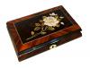 Musical box features White Rose Framed in Walnut Border