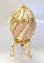 Pink Swirl Jeweled Egg Music Box