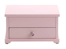 Pink wood Jewelry box with Rotating Fairy