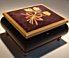 Small Purple Box Inlaid Flowers and Ribbon (1.18)